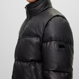 Men's Black Puffer Jacket - Leather Jacketss