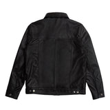 Supreme Black Leather Trucker Jacket - Leather Jacketss