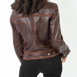 Hilda Vintage Brown Leather Jacket - Leather Jacketss