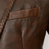 Brown Leather Blazer - Leather Jacketss