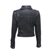 Jette Perforated Leather Motorcycle Jacket - Leather Jacketss