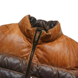 Alexander Puffer Leather Down Jacket Two tone - Leather Jacketss