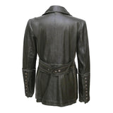 Matte Long Leather Trench Coat - Leather Jacketss