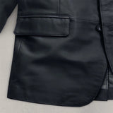 Nicolas Black Lambskin Leather Blazer - Leather Jacketss