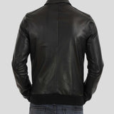 David Black Leather Bomber Jacket - Leather Jacketss