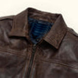 James Distressed Brown Leather Bomber Jacket - Leather Jacketss