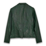 Charlotte Green Leather Blazer - Leather Jacketss