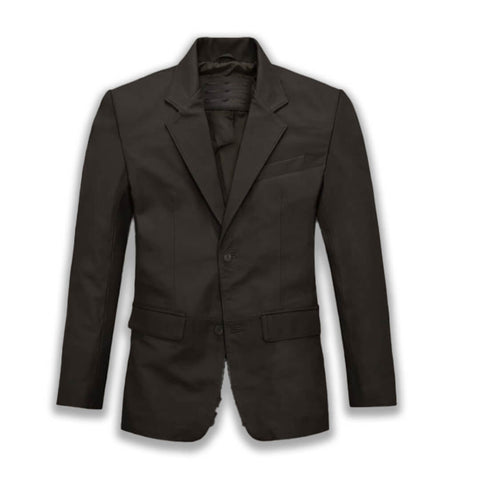 Cillian Black Sheepskin Leather Blazer - Leather Jacketss