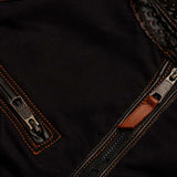 Naomi Floral Leather Twill Jacket - Leather Jacketss