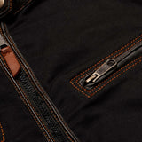 Naomi Floral Leather Twill Jacket - Leather Jacketss
