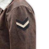 Arthur Vintage Brown Aviator Shearling Leather Bomber Jacket - Leather Jacketss
