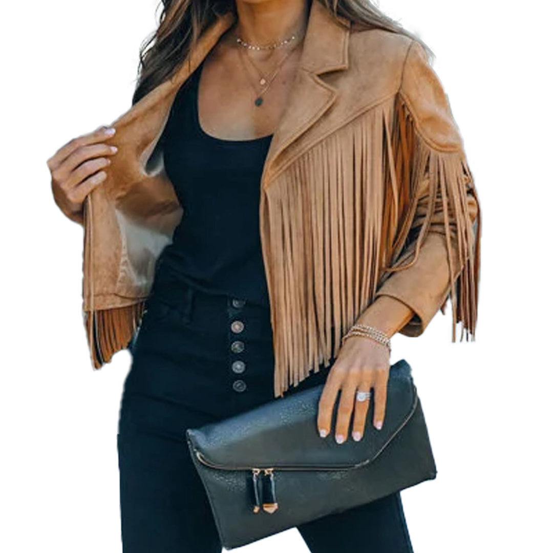 woman's Suede fringe Leather jacket fringe - Leather Jacketss