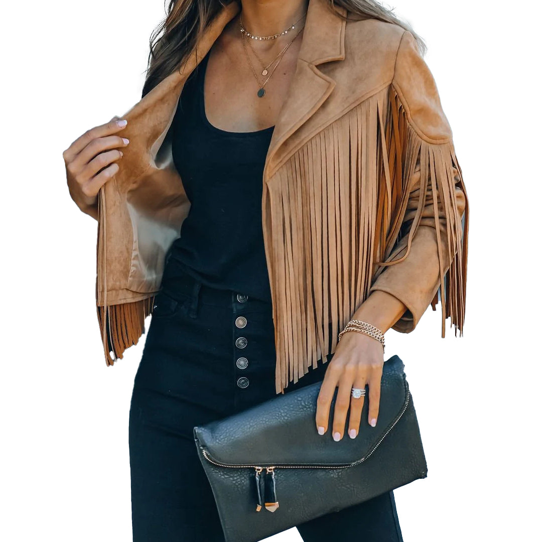 woman's Suede fringe Leather jacket fringe - Leather Jacketss