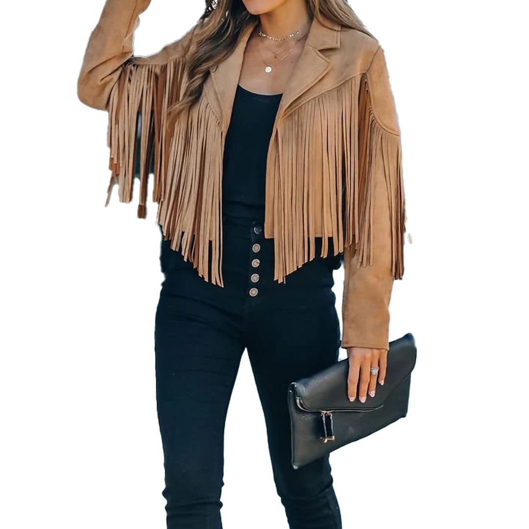 woman's Suede fringe Leather jacket fringe - Leather Jacketss