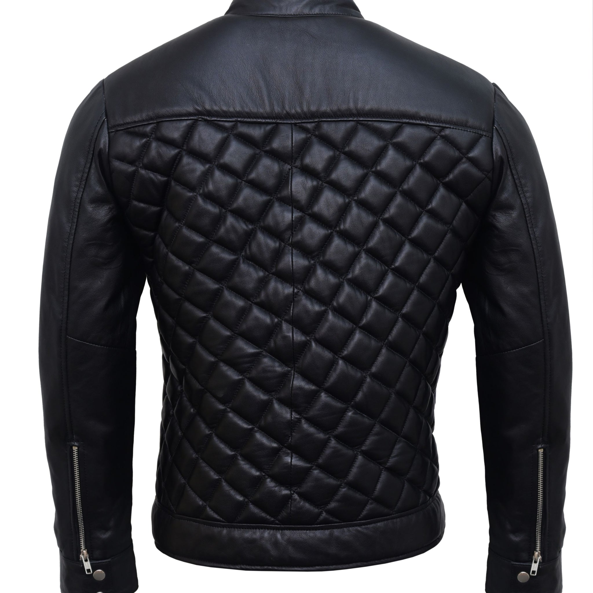 Mens Quilted Leather Jacket