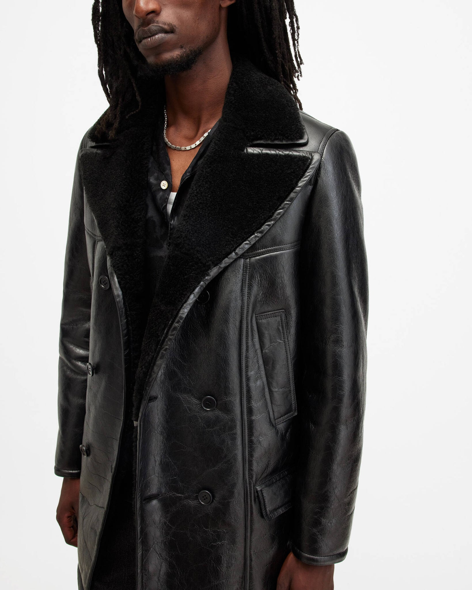 Selkirk Double Breasted Shearling Coat