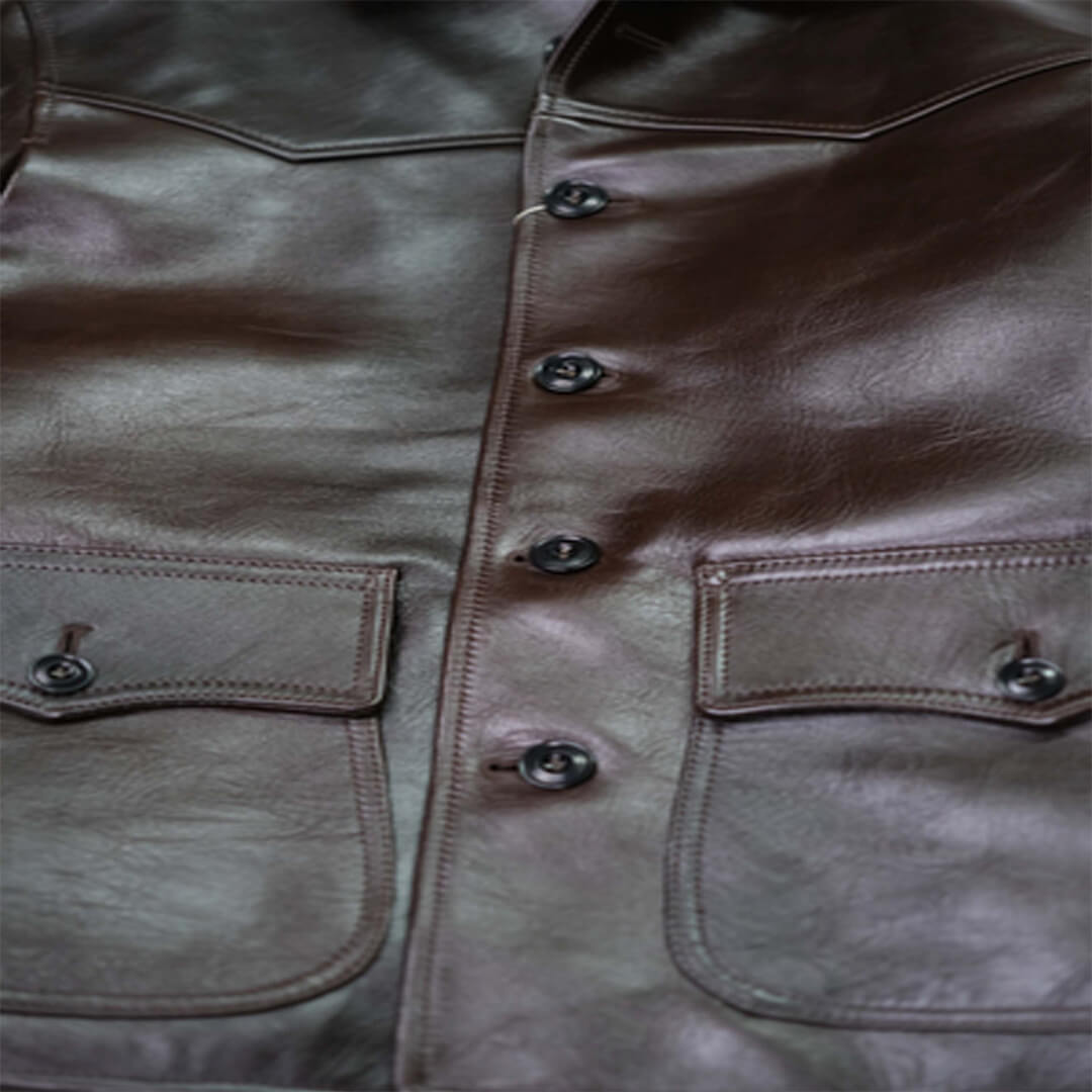 Lawrence Black Leather Horse Car Coat - Leather Jacketss