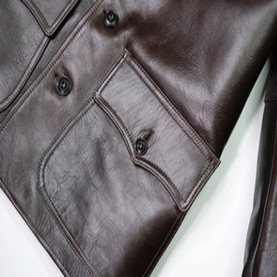 Lawrence Black Leather Horse Car Coat - Leather Jacketss