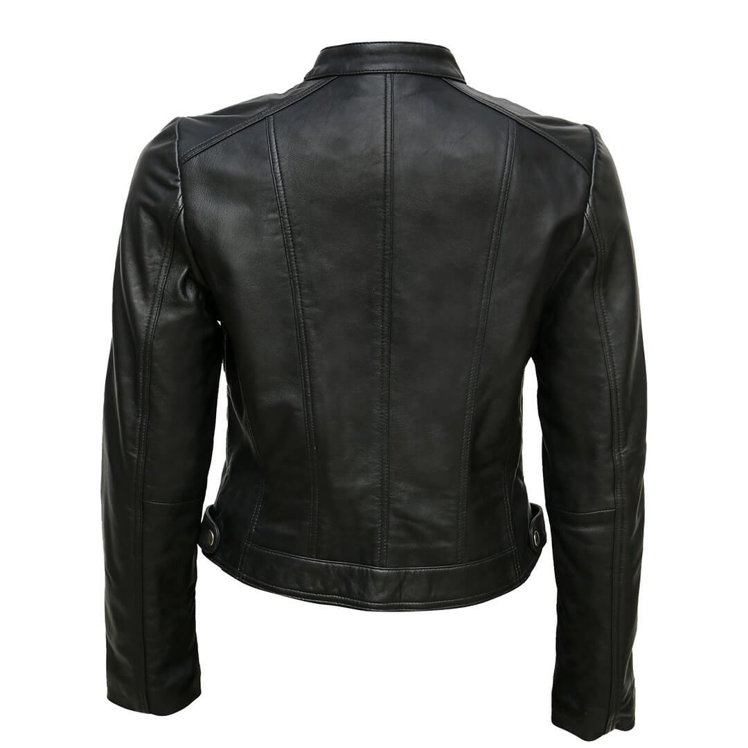 Alice Black Motorcycle Leather Jacket - Leather Jacketss