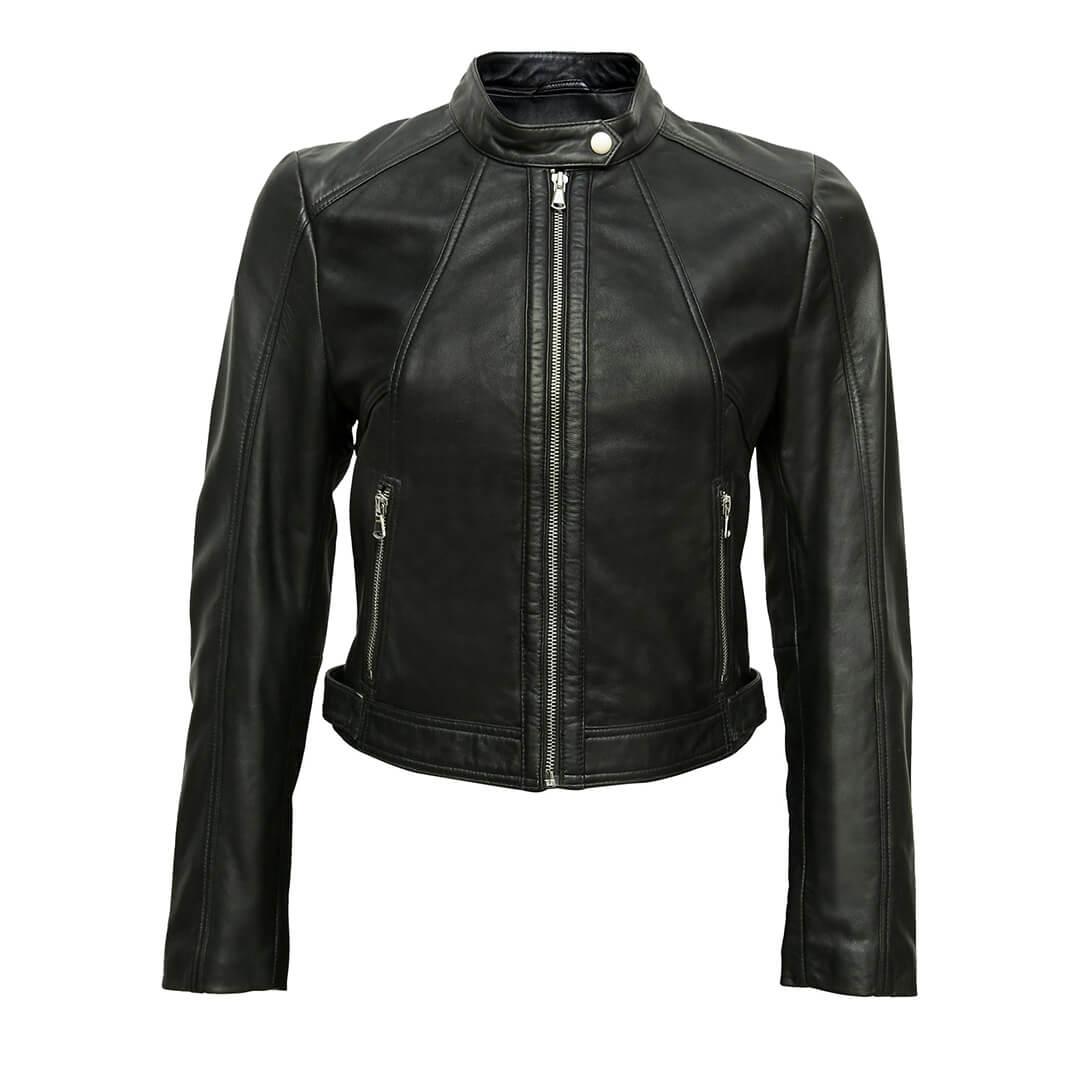 Alice Black Motorcycle Leather Jacket - Leather Jacketss