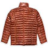 Elixir Tan Leather Puffer Jacket - Leather Jacketss