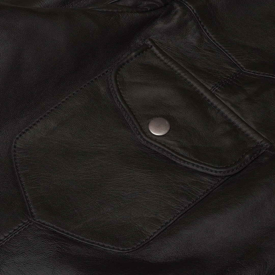 Louise Black Leather Shirt - Leather Jacketss