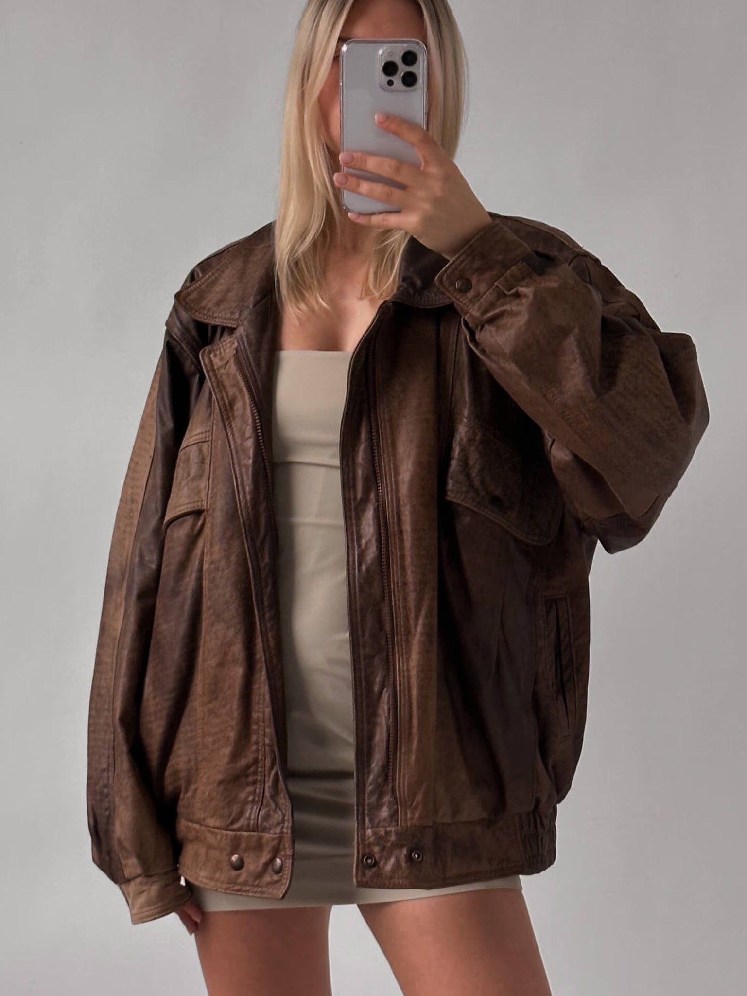 Women Handmade Oversize Bomber Lambskin Soft Real Leather Jacket | Women Casual Wear Oversize Genuine brown Leather Jacket, ladies jacket - Leather Jacketss