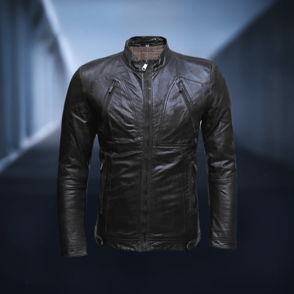 Alberto Black Leather Moto Jacket - Leather Jacketss