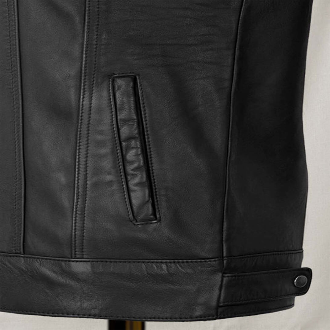 Ralph Black Leather Trucker Jacket - Leather Jacketss