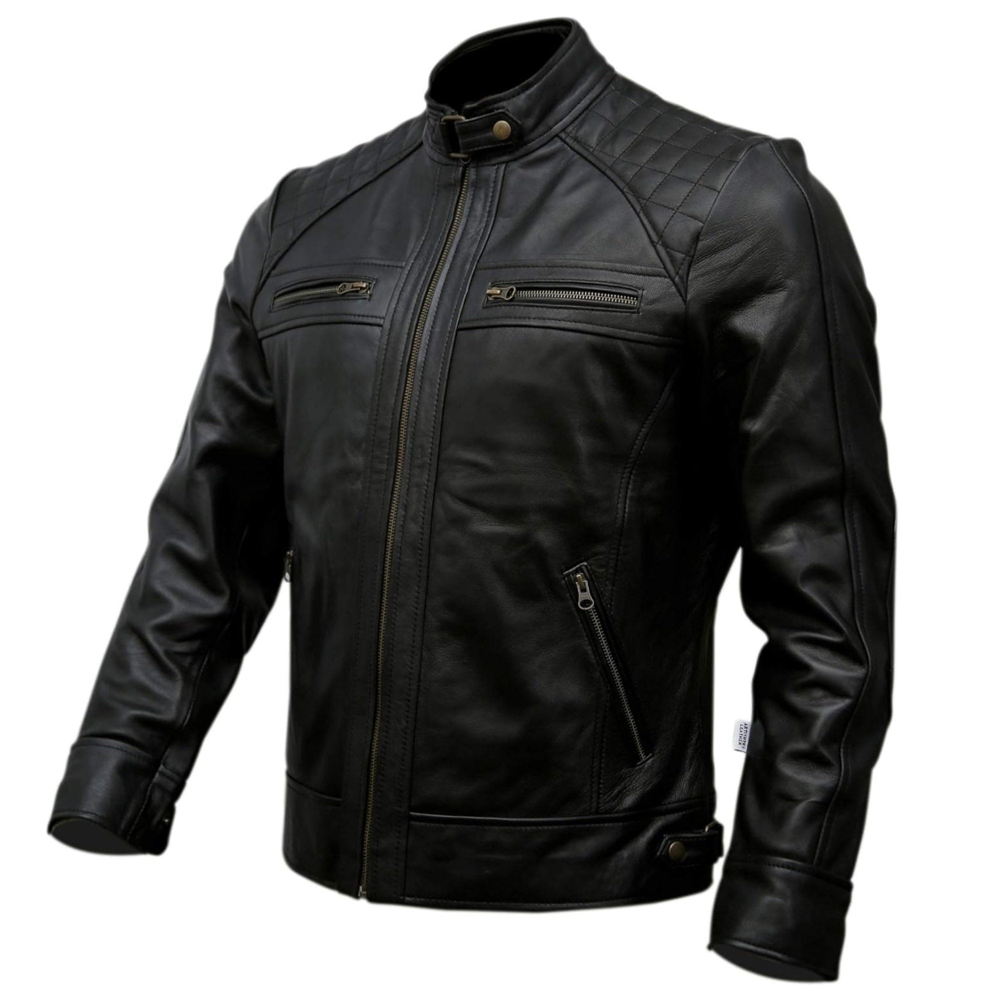 Men's Real Leather Jacket - Durable Full Grain Outerwear, Sleek Design - Leather Jacketss