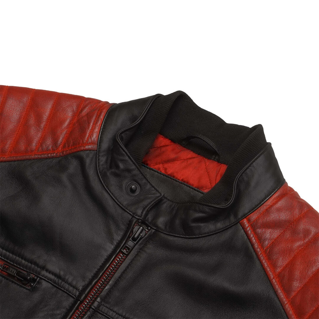 Lucas Quilted Leather Racer Jacket - Leather Jacketss