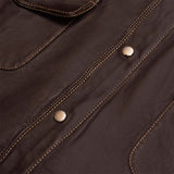 Brad Western Brown Leather Shirt - Leather Jacketss