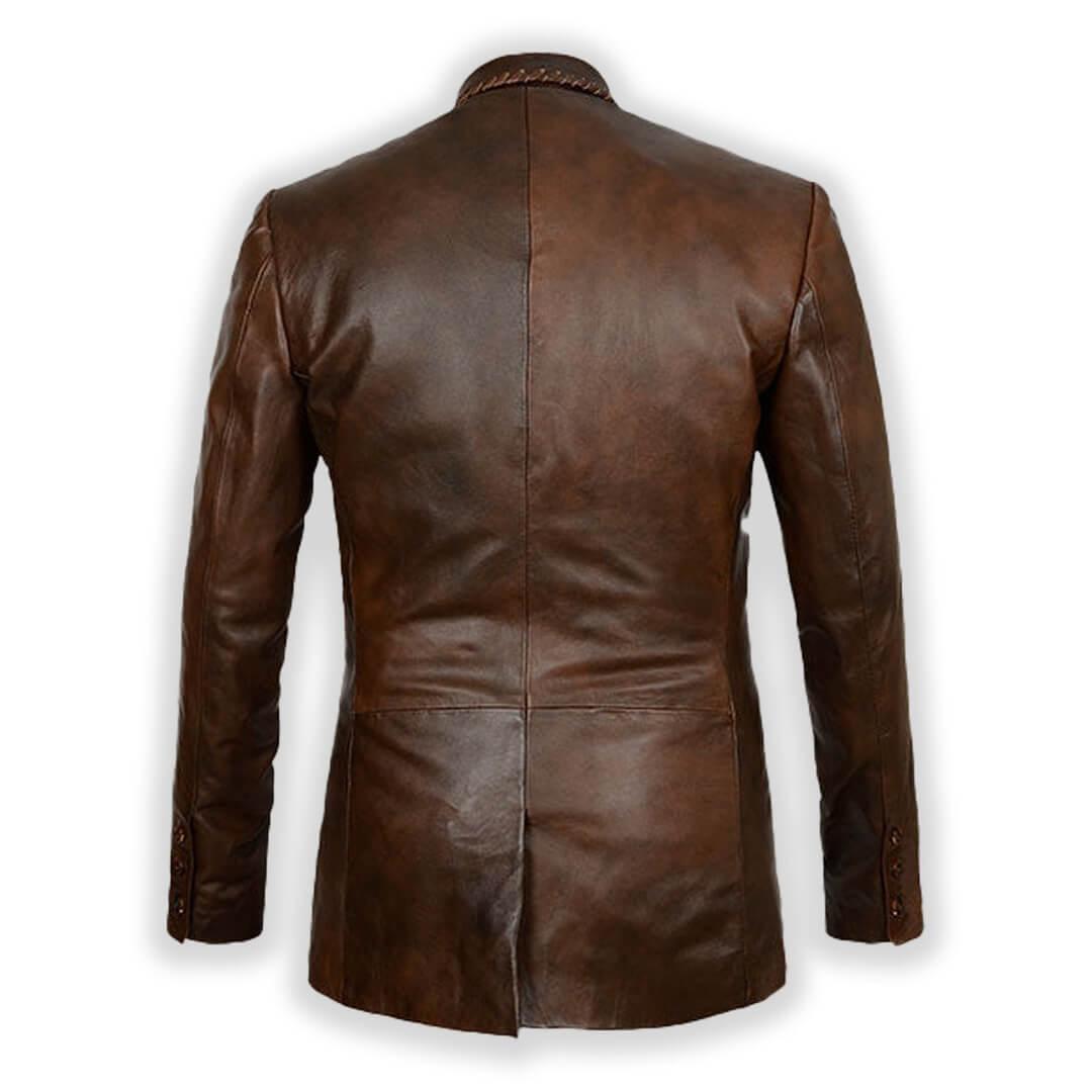 Brown Leather Blazer - Leather Jacketss