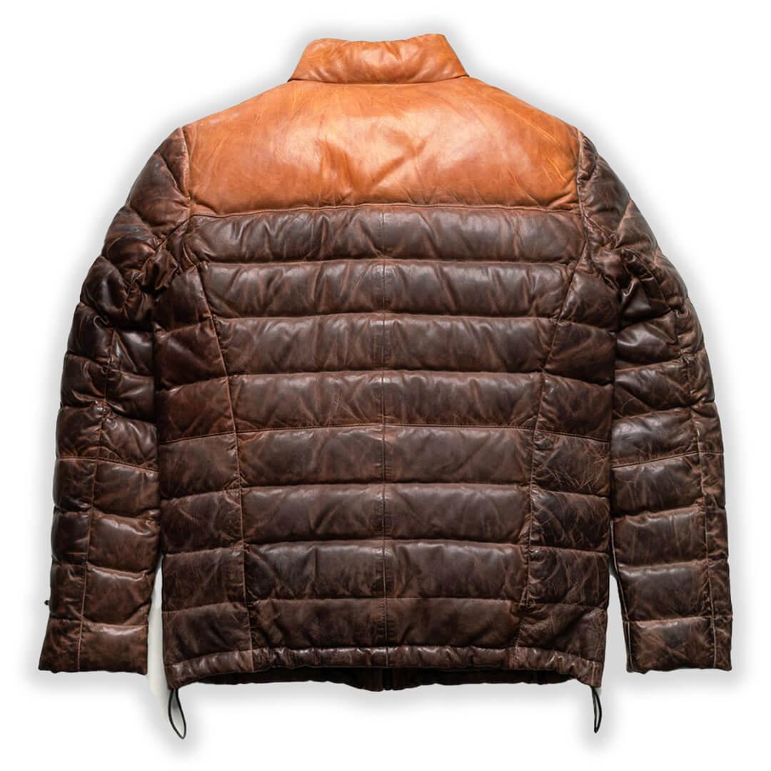 Alexander Puffer Leather Down Jacket Two tone - Leather Jacketss