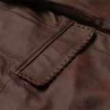 Luna Brown Leather Blazer - Leather Jacketss