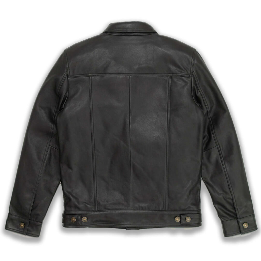 Mateo Black Leather Trucker Jacket - Leather Jacketss