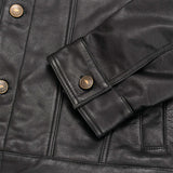 Mateo Black Leather Trucker Jacket - Leather Jacketss