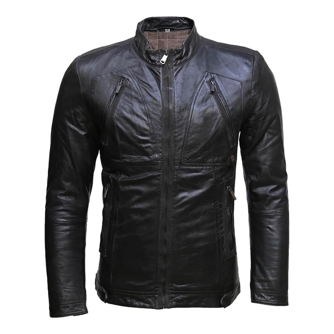 Alberto Black Leather Moto Jacket - Leather Jacketss