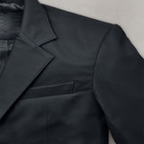 Nicolas Black Lambskin Leather Blazer - Leather Jacketss