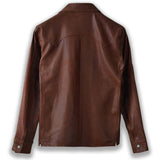Harry Brown Leather Shirt Jacket - Leather Jacketss
