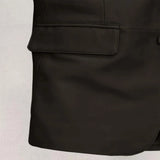 Cillian Black Sheepskin Leather Blazer - Leather Jacketss