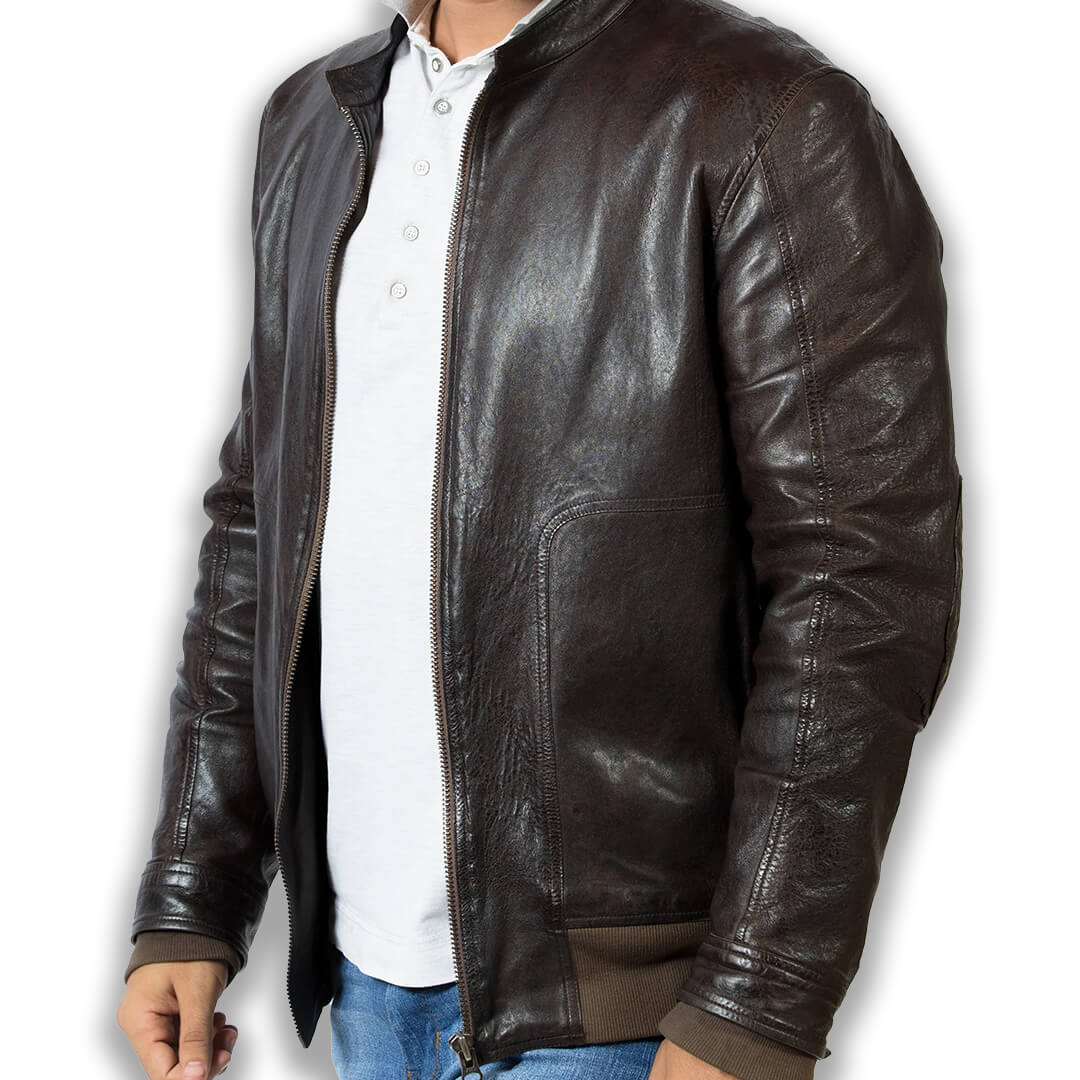 Gatsby Vintage Brown Leather Jacket - Leather Jacketss